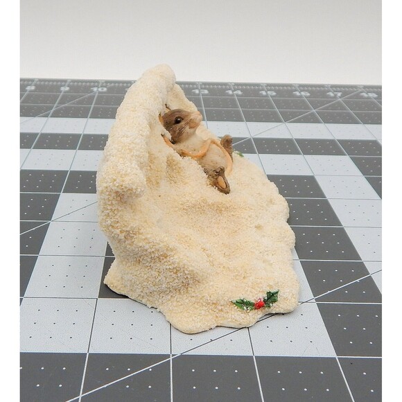 Charming Tails Maxine Making Snow Angels Mouse Figurine 5 inch Silvestri - Picture 4 of 6
